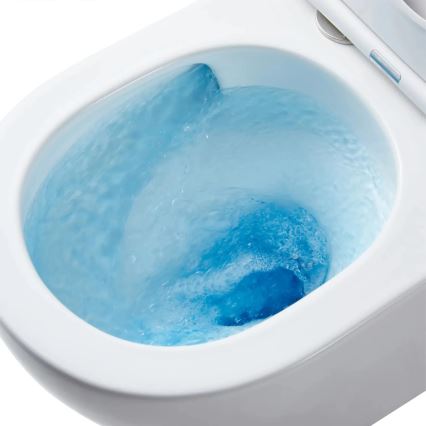 REA-C1259 - Zidna WC školjka s WC sjedalom CARLO MINI TORNADO RIMLESS keramika/sjajna bijela