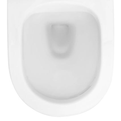 REA-C2760 - Viseća WC školjka s daskom CARLO FLAT MINI RIMLESS keramika/sjajno bijela