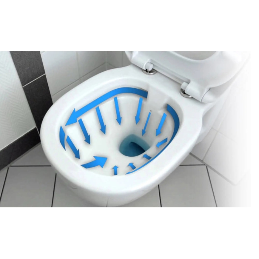 REA-C2760 - Viseća WC školjka s daskom CARLO FLAT MINI RIMLESS keramika/sjajno bijela