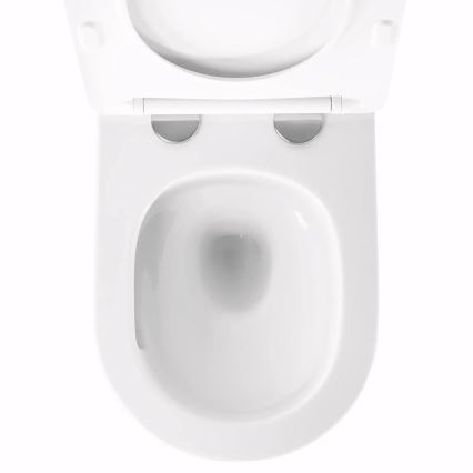 REA-C6800 - Viseća WC školjka s daskom TITO TORNADO RIMLESS keramika/bijela