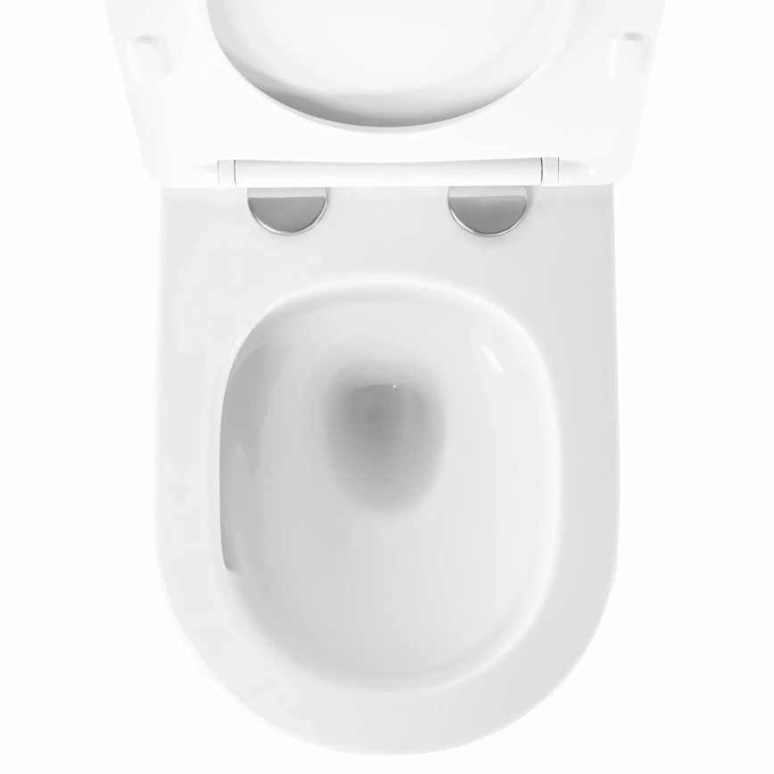 REA-C6800 - Viseća WC školjka s daskom TITO TORNADO RIMLESS keramika/bijela