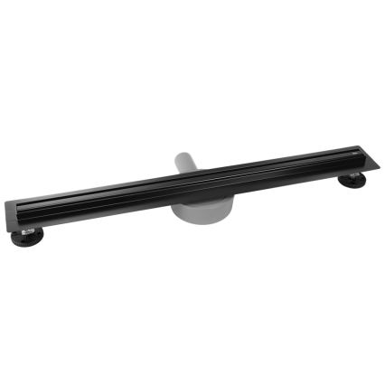 REA-G2710 - Odljevni žlijeb NEOX SLIM 70 cm nehrđajući čelik/crna