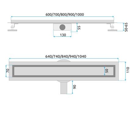 REA-G2742 - Odvodni žlijeb NEOX PRO 70 cm zlatni