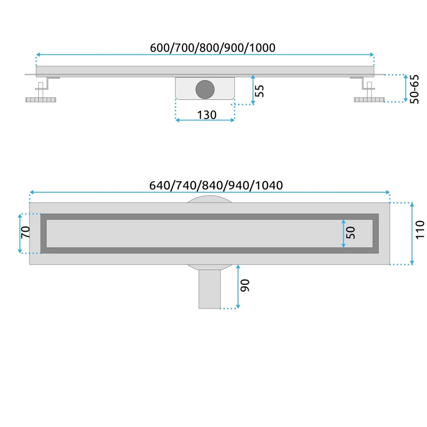 REA-G2743 - Odvodni žlijeb NEOX PRO 60 cm zlatni