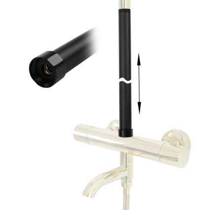 REA-K0880 - Produžni štap za tuš/set za kadu 51,5 cm, mat crni