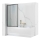 REA-K7632 - Pomični paravan za kadu LAGOS 140x70 cm crni/prozirni