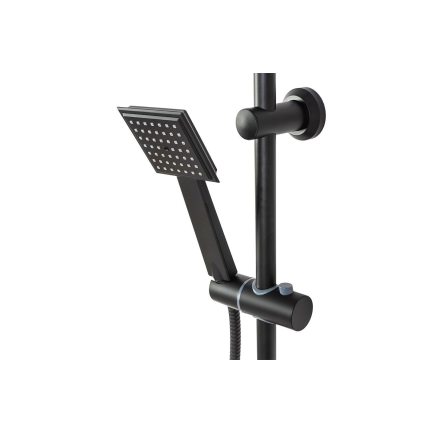 REA-P0636 - Tuš set s baterijom BRAVO, mat crne boje