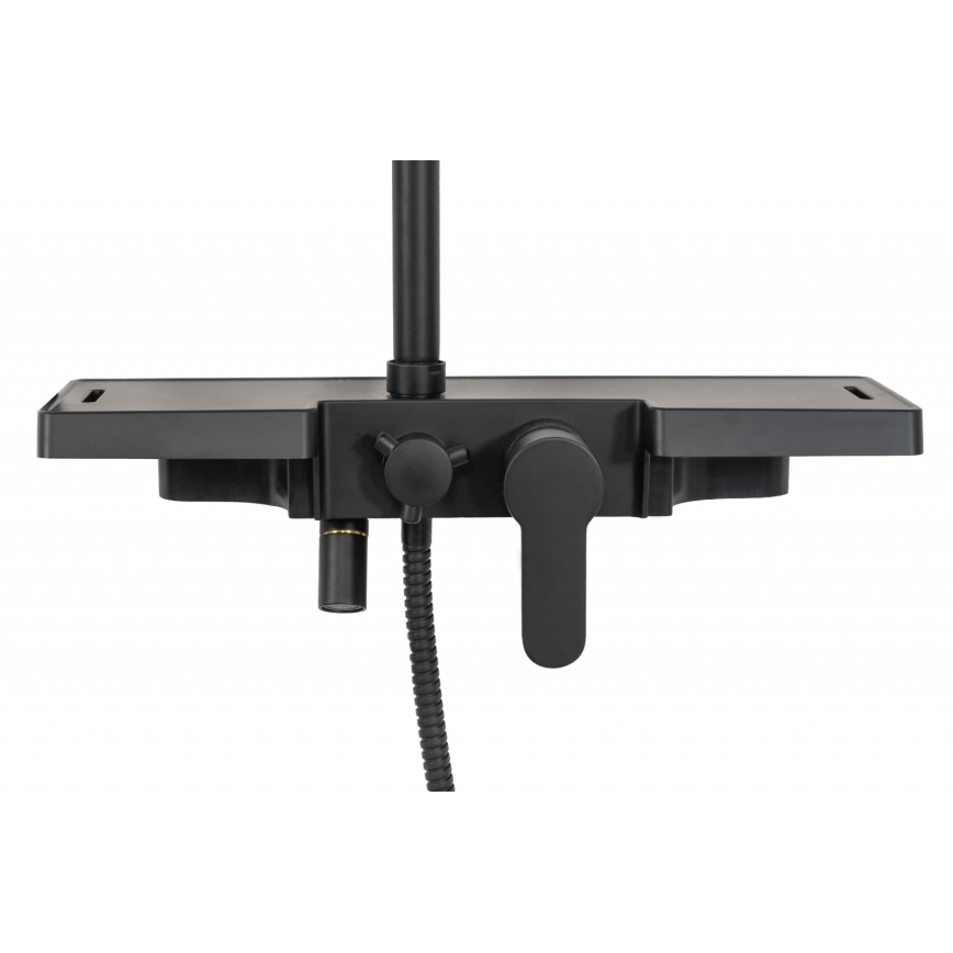 REA-P0636 - Tuš set s baterijom BRAVO, mat crne boje