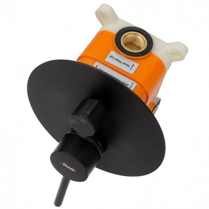 REA-P4100 - Tuš set s ugrađenom baterijom LUNGO, crne boje