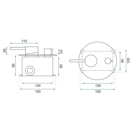REA-P4100 - Tuš set s ugrađenom baterijom LUNGO, crne boje