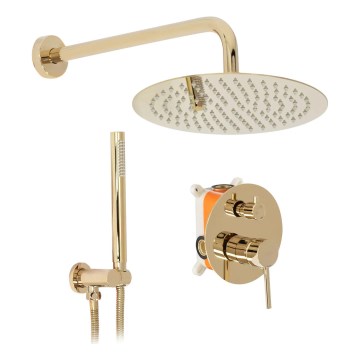 REA-P4110 - Tuš set s podžbuknom miješalicom LUNGO, zlatni