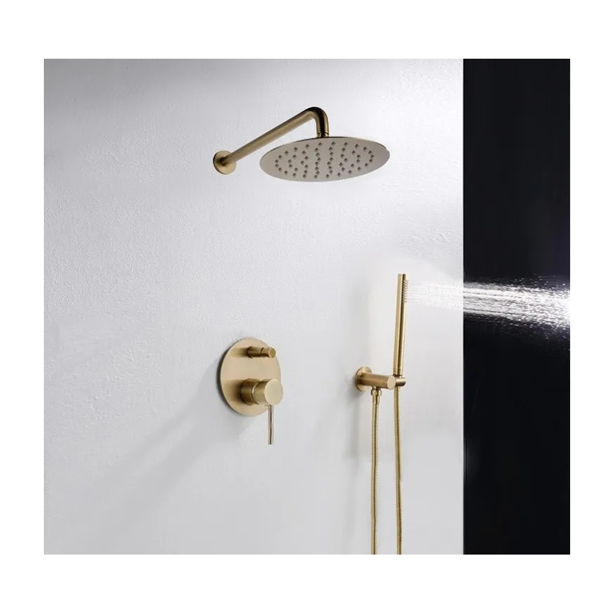 REA-P4110 - Tuš set s podžbuknom miješalicom LUNGO, zlatni