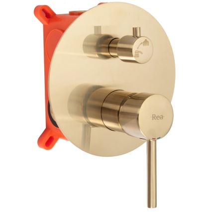 REA-P4160 - Set za tuš s podžbuknom miješalicom LUNGO, brušeno zlato