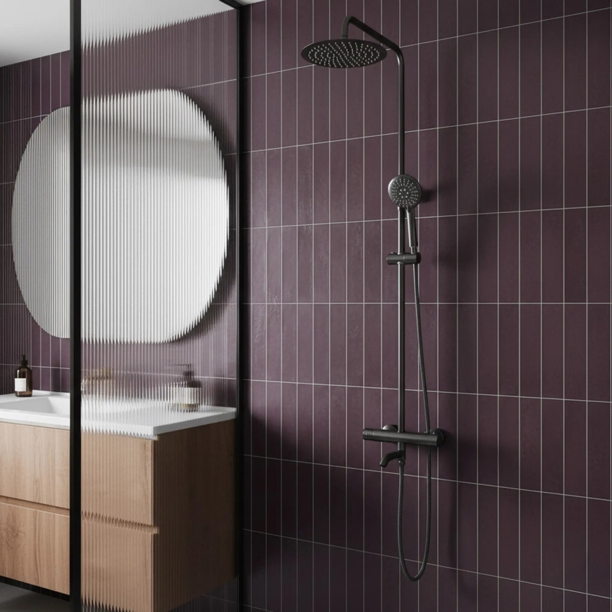 REA-P6386 - Tuš set s termostatskom miješalicom LUNGO titan