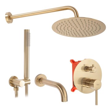 REA-P6609 - Set za tuširanje s podžbuknom miješalicom LUNGO, brušeno zlato