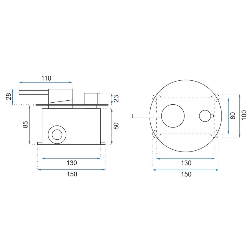 REA-P8007 - Tuš set s ugradbenom miješalicom LUNGO sjajni krom