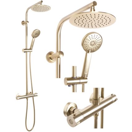 REA-P8413 - Set za tuš s termostatskom miješalicom BLISS, brušeno zlato