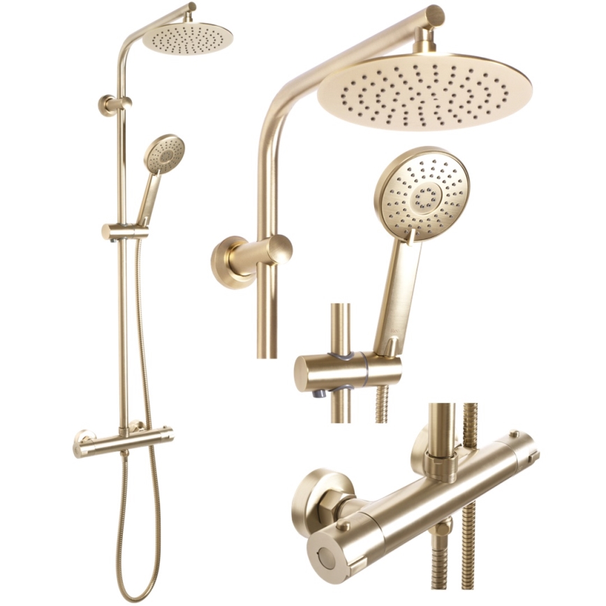 REA-P8413 - Set za tuš s termostatskom miješalicom BLISS, brušeno zlato