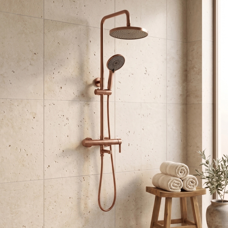 REA-P8715 - Tuš set s miješalicom ARCOS brušeni bakar