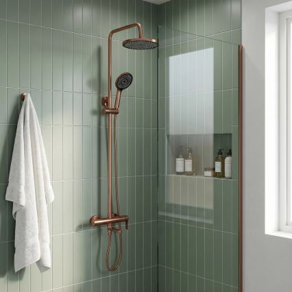 REA-P8715 - Tuš set s miješalicom ARCOS brušeni bakar