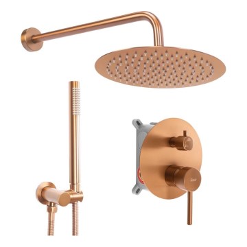REA-P8809 - Set za tuš s ugradbenom miješalicom LUNGO, brušeni bakar