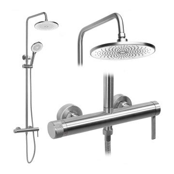 REA-P9498 - Set za tuširanje s baterijom RIVO, brušeni čelik