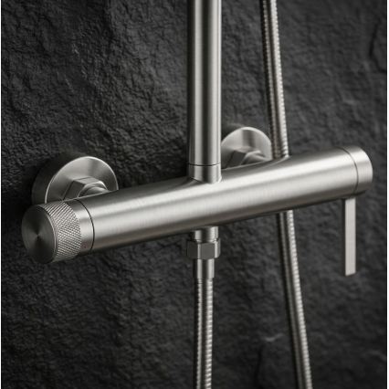 REA-P9498 - Set za tuširanje s baterijom RIVO, brušeni čelik