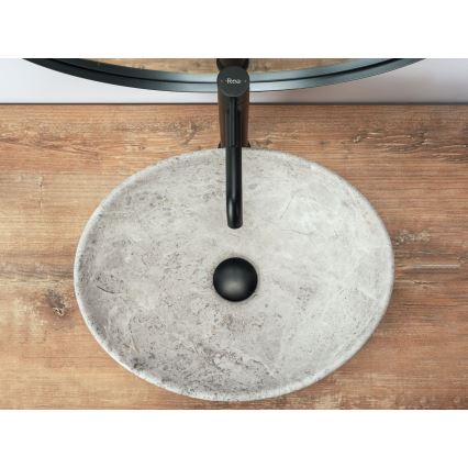 REA-U0165 - Nadpultni umivaonik SOFIA 34,5x41 cm keramika/svijetli kamen