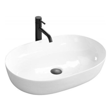 REA-U0563 - Umivaonik za postavljanje na ploču CLEO 41x81 cm keramika/sjajna bijela