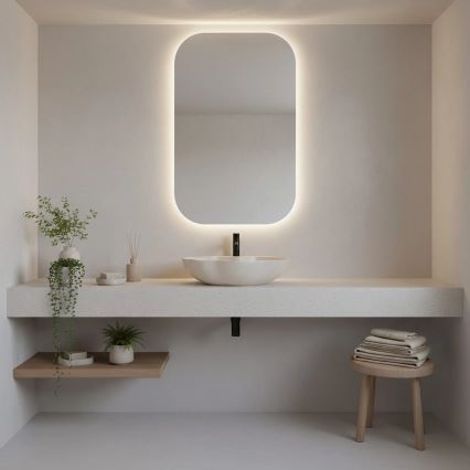 REA-U0617 - Nadpultni umivaonik PEARL 38x50,5 cm keramika/bež/imitacija kamena