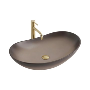 REA-U0626 - Umivaonik na ploču ROYAL 36x62 cm keramika/smeđa