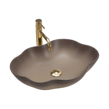 REA-U0629 - Nadgradni umivaonik PEARL 38x50,5 cm keramika/smeđa