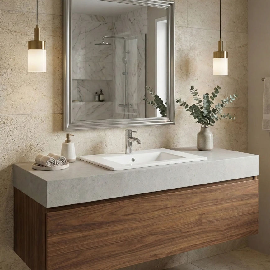 REA-U0786 - Ugradbeni umivaonik DAFNE 47x62 cm keramika/sjajna bijela