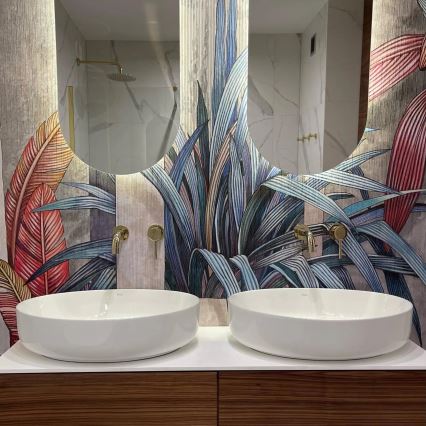 REA-U1223 - Nadpultni umivaonik QUEEN 41,5x55 cm keramika/sjajna bijela