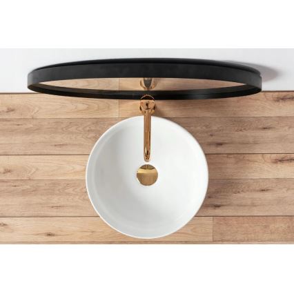 REA-U18918 - Umivaonik za ploču SAMI Ø 36 cm keramika/sjajna bijela