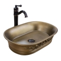 REA-U3305 - Nadgradni umivaonik WILMA RUSTIC 38 x 55 cm keramika/mjedena