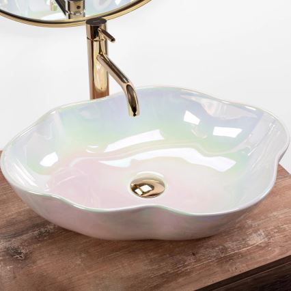 REA-U3309 - Nadgradni umivaonik PEARL 38x50,5 cm keramika/višebojno