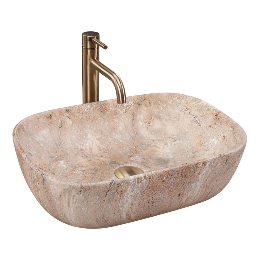 REA-U3323 - Nadgradni umivaonik BELINDA 33,5 x 46,5 cm, keramika/imitacija kamena