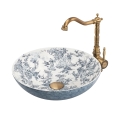 REA-U3608 - Nadgradni umivaonik JULIANA 40 cm keramika/bijela/plava