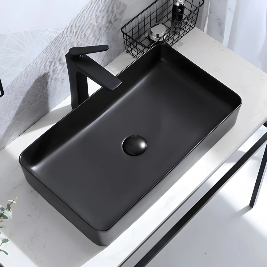 REA-U3690 - Umivaonik za radnu ploču DENIS 35x61 cm keramika/mat crna