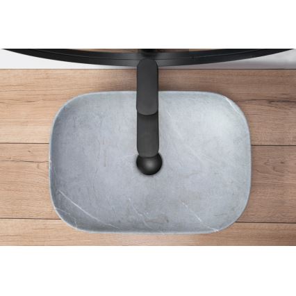 REA-U3801 - Nadgradni umivaonik LIVIA 33,5x46,5 cm keramika/siva/imitacija kamena