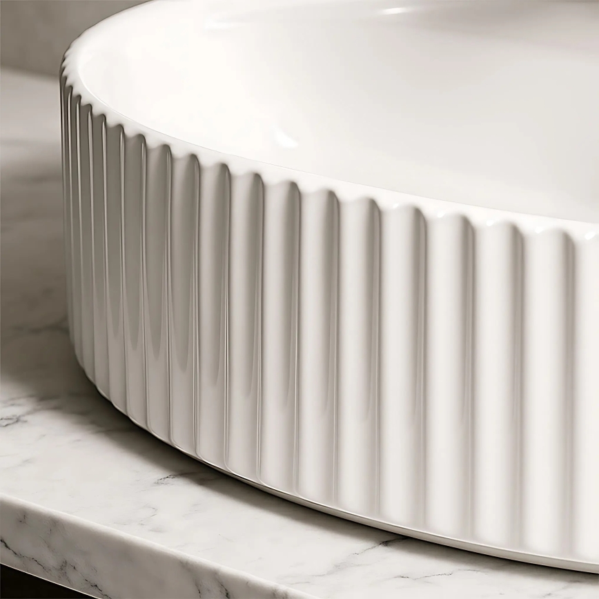 REA-U4002 - Nadgradni umivaonik MARCELA 37x60 cm keramika/sjajna bijela