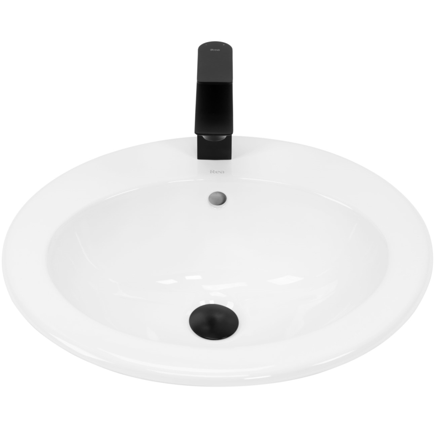 REA-U4122 - Ugradbeni umivaonik DALIA 46x51,5 cm keramika/sjajna bijela