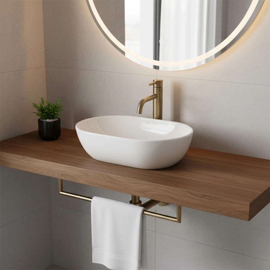 REA-U4330 - Nadgradni umivaonik AMELIA 31x45 cm keramika/sjajna bijela