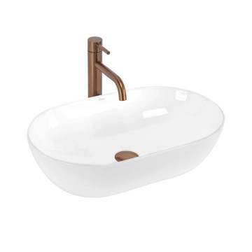 REA-U4331 - Nadgradni umivaonik AMELIA 32,5x52 cm keramika/sjajna bijela