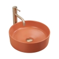 REA-U4566 - Umivaonik na ploču SAMI Ø 37 cm keramika/matna narančasta