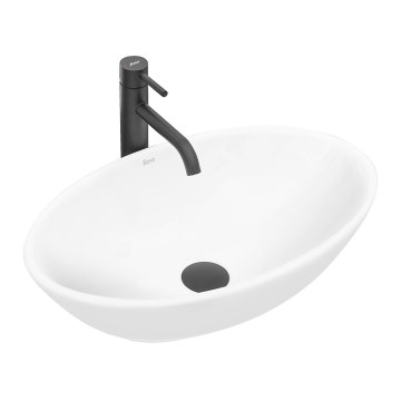 REA-U4603 - Umivaonik na ploču PAMELA 33x53 cm keramika/sjajna bijela