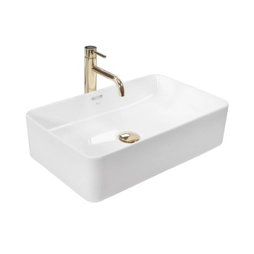 REA-U5055 - Umivaonik na ploču BERTA 35,5x56 cm keramika/sjajna bijela