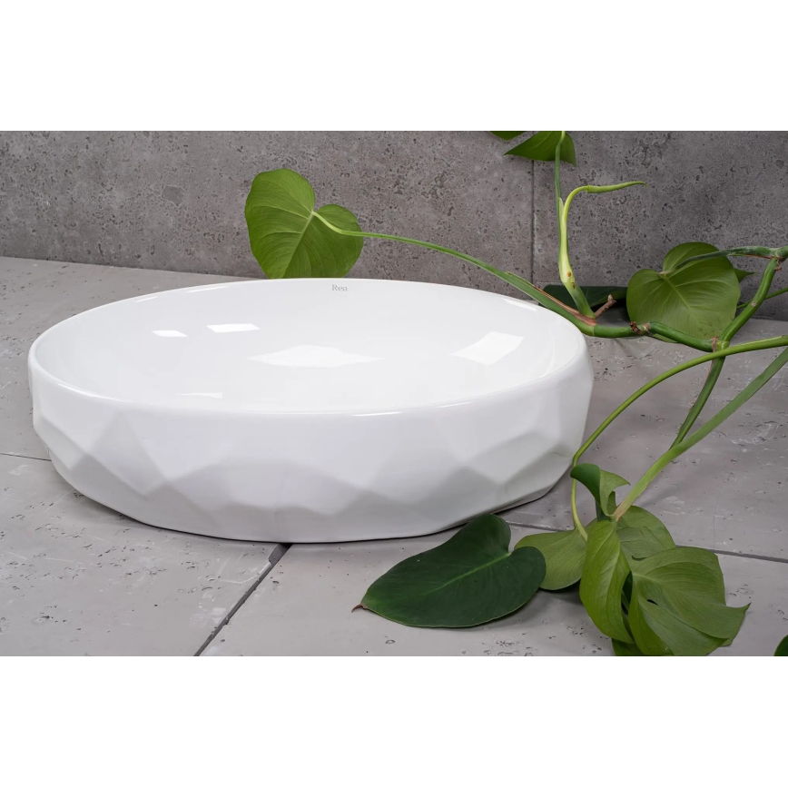 REA-U5660 - Nadgradni umivaonik MAYA 39x60 cm keramika/sjajna bijela