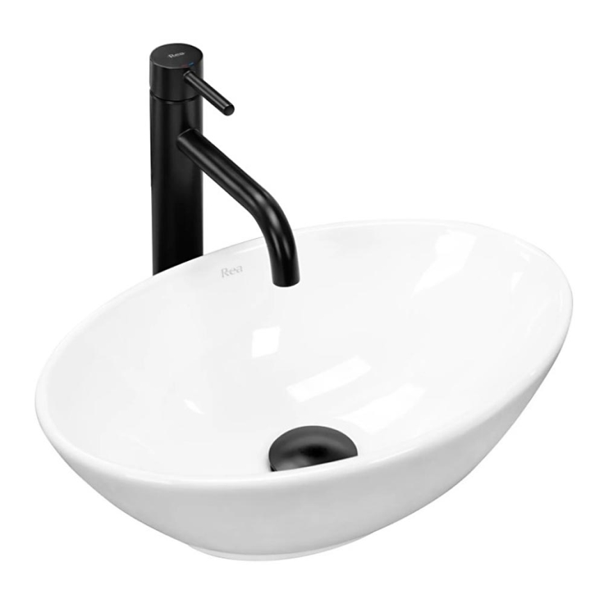 REA-U5804 - Nadgradni umivaonik PAMELA MINI 26,5x40 cm keramika/sjajna bijela